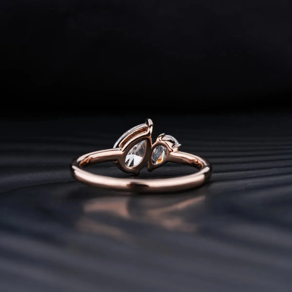Toi Et Moi Double Pear Engagement Ring