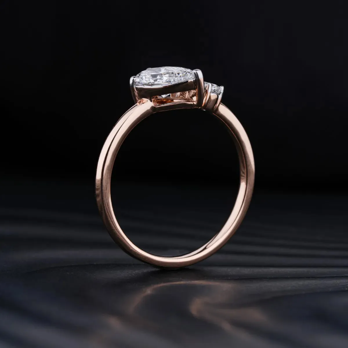 Toi Et Moi Double Pear Engagement Ring