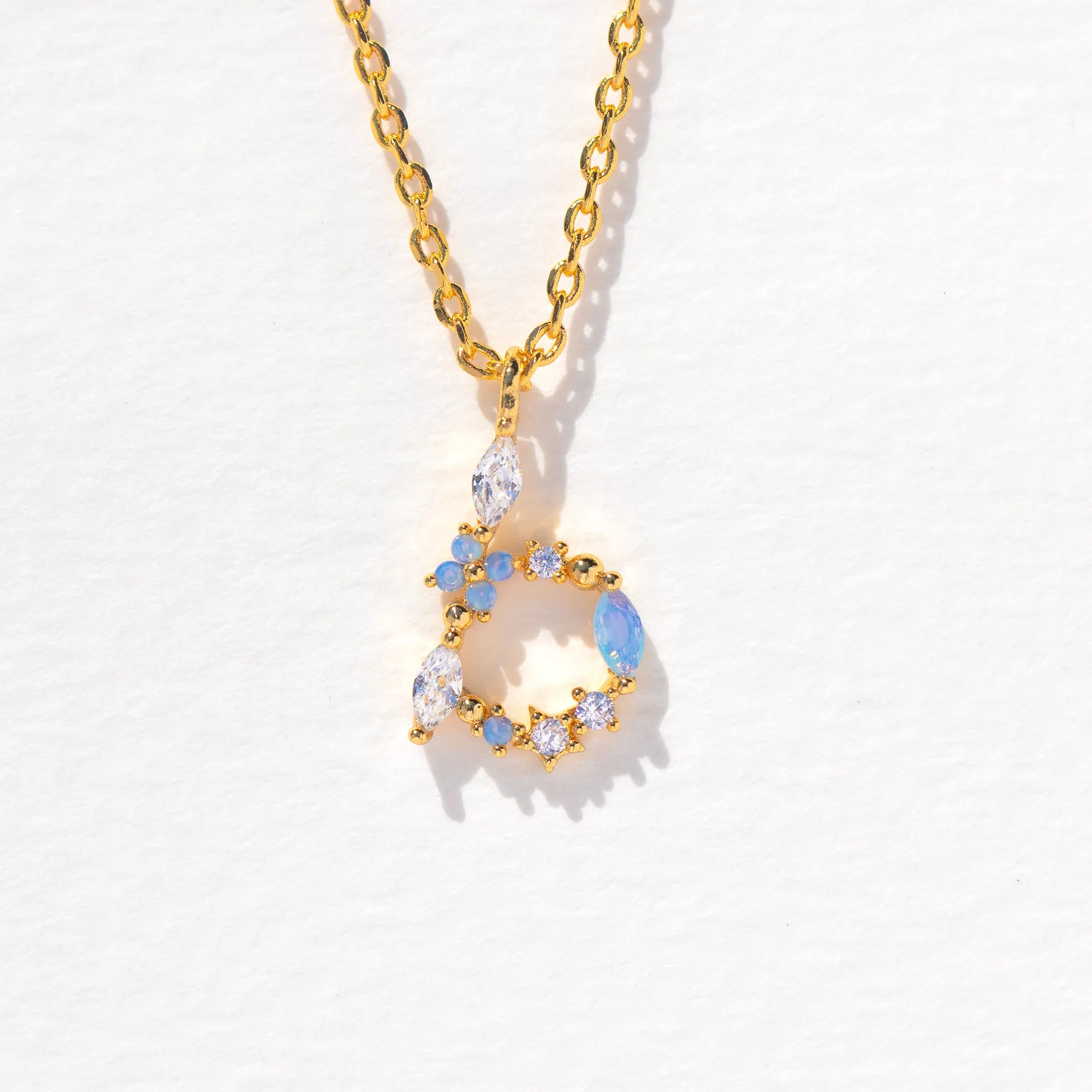 True Blossom Lowercase Initial Necklace