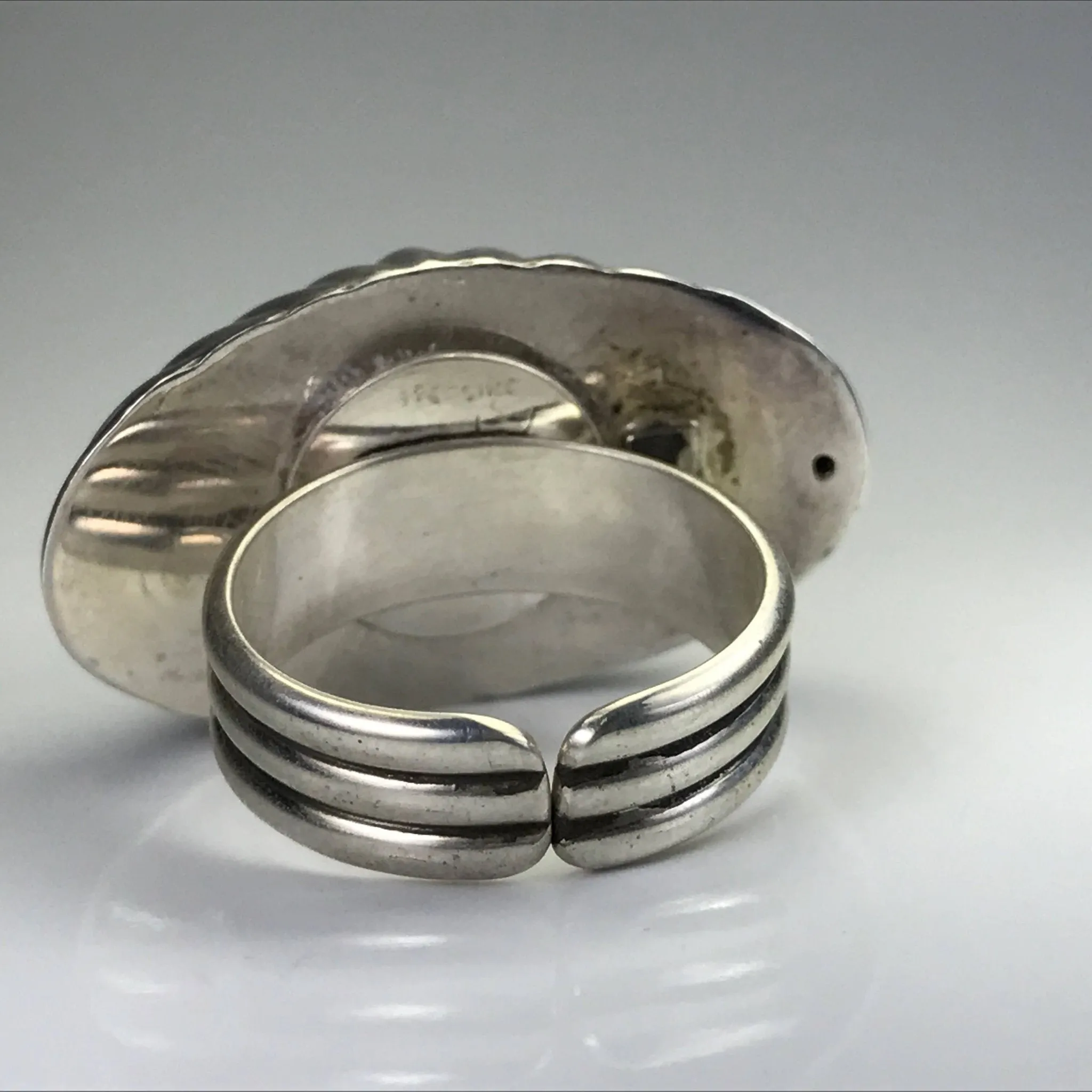 Upcycled Sterling Silver Ring. Sterling Silver Dome Ring. Recycled Estate Jewelry