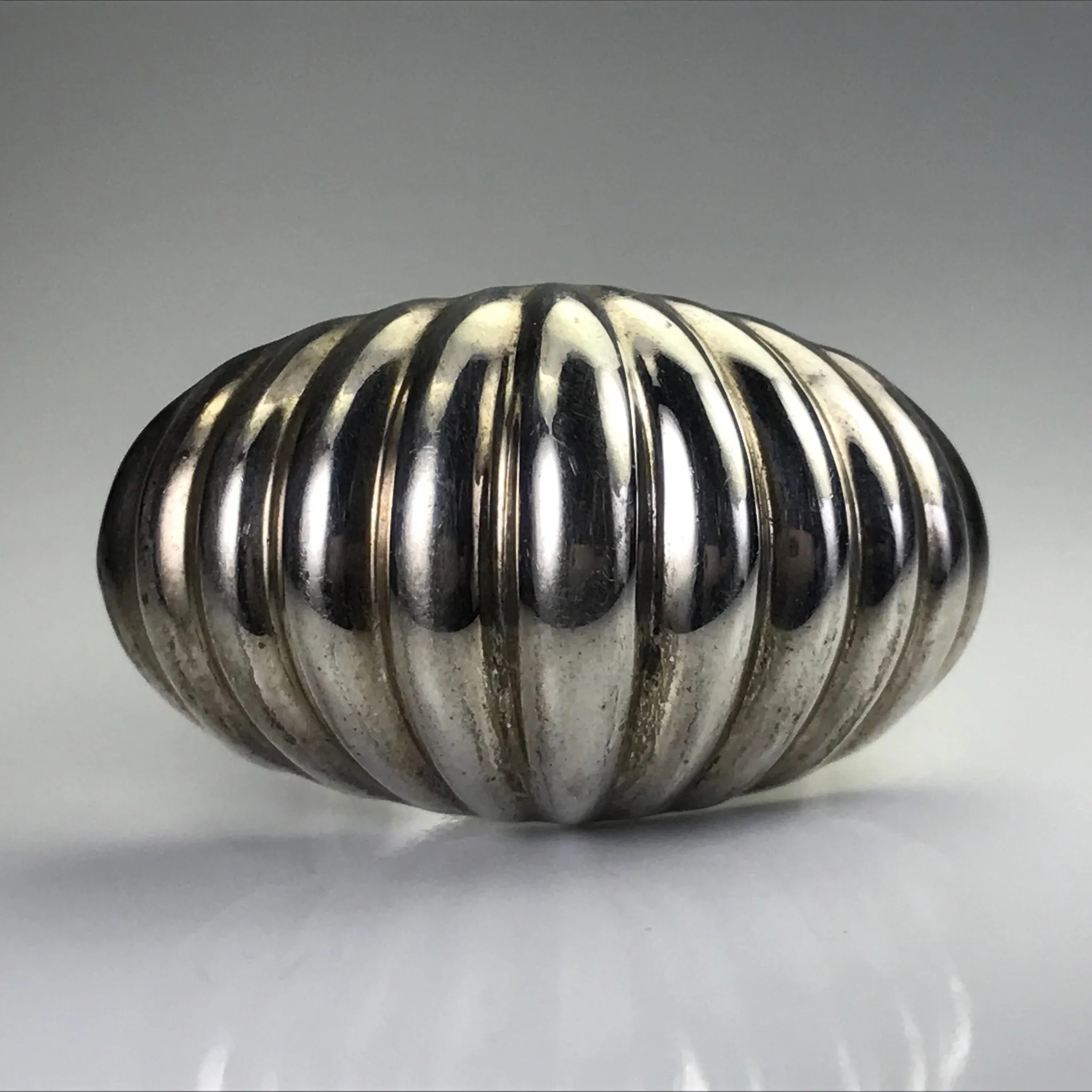 Upcycled Sterling Silver Ring. Sterling Silver Dome Ring. Recycled Estate Jewelry