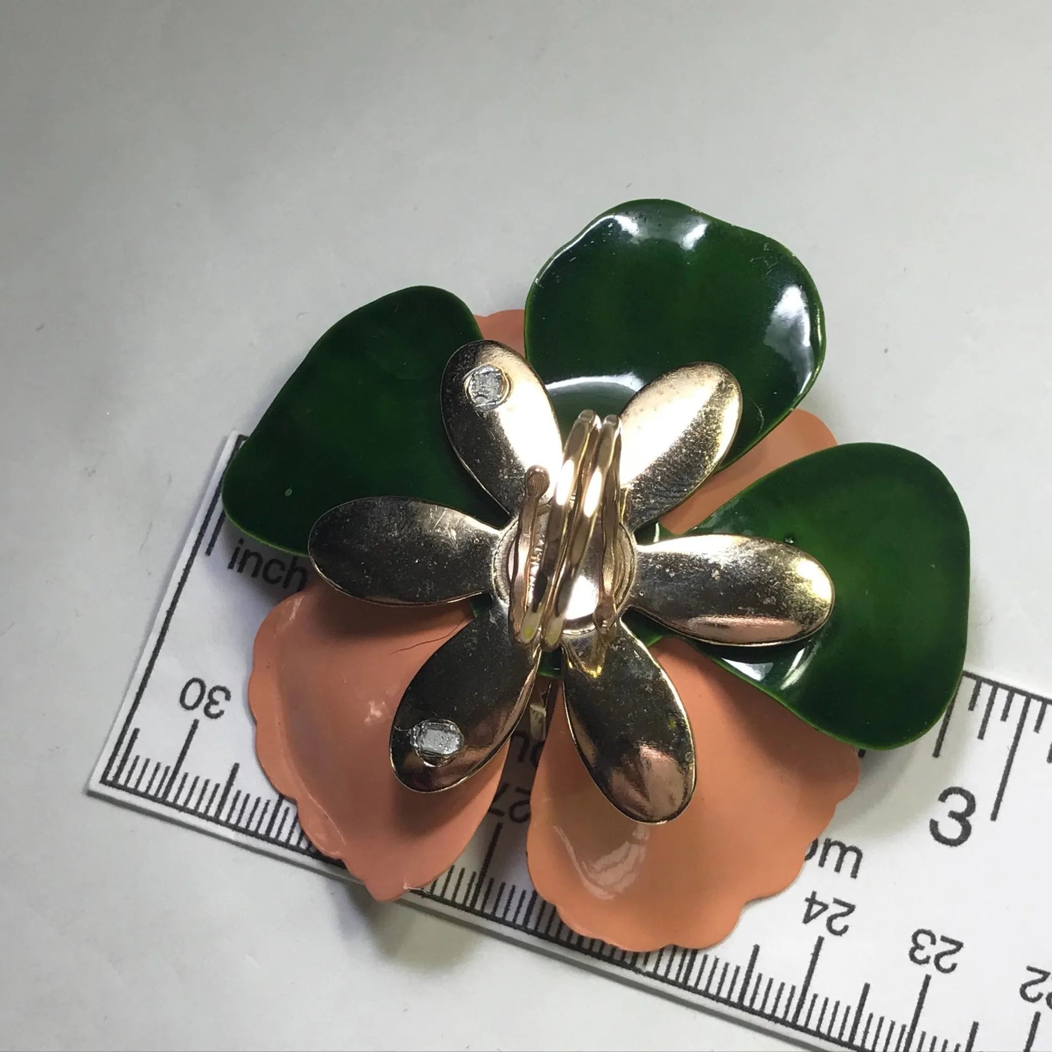 Upcycled Vintage Flower Ring. Water Lily Flower Ring. Vintage Recycled Jewelry. Sarah Coventry