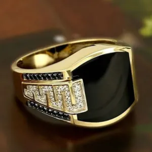 Vintage Classic Metal Gold Color Punk Rings