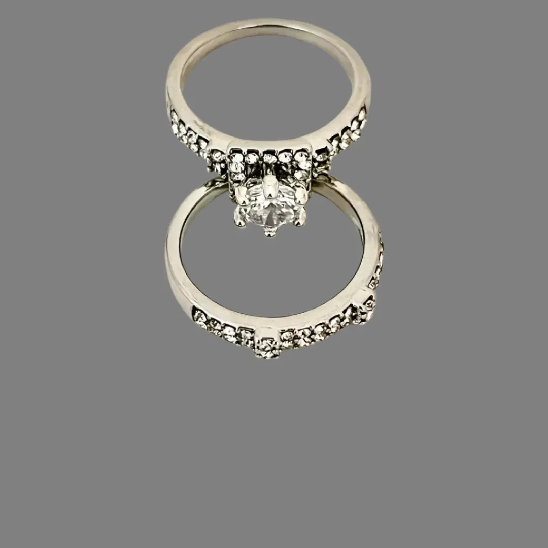 Vintage Elegant Rings, 2 Pieces/Set