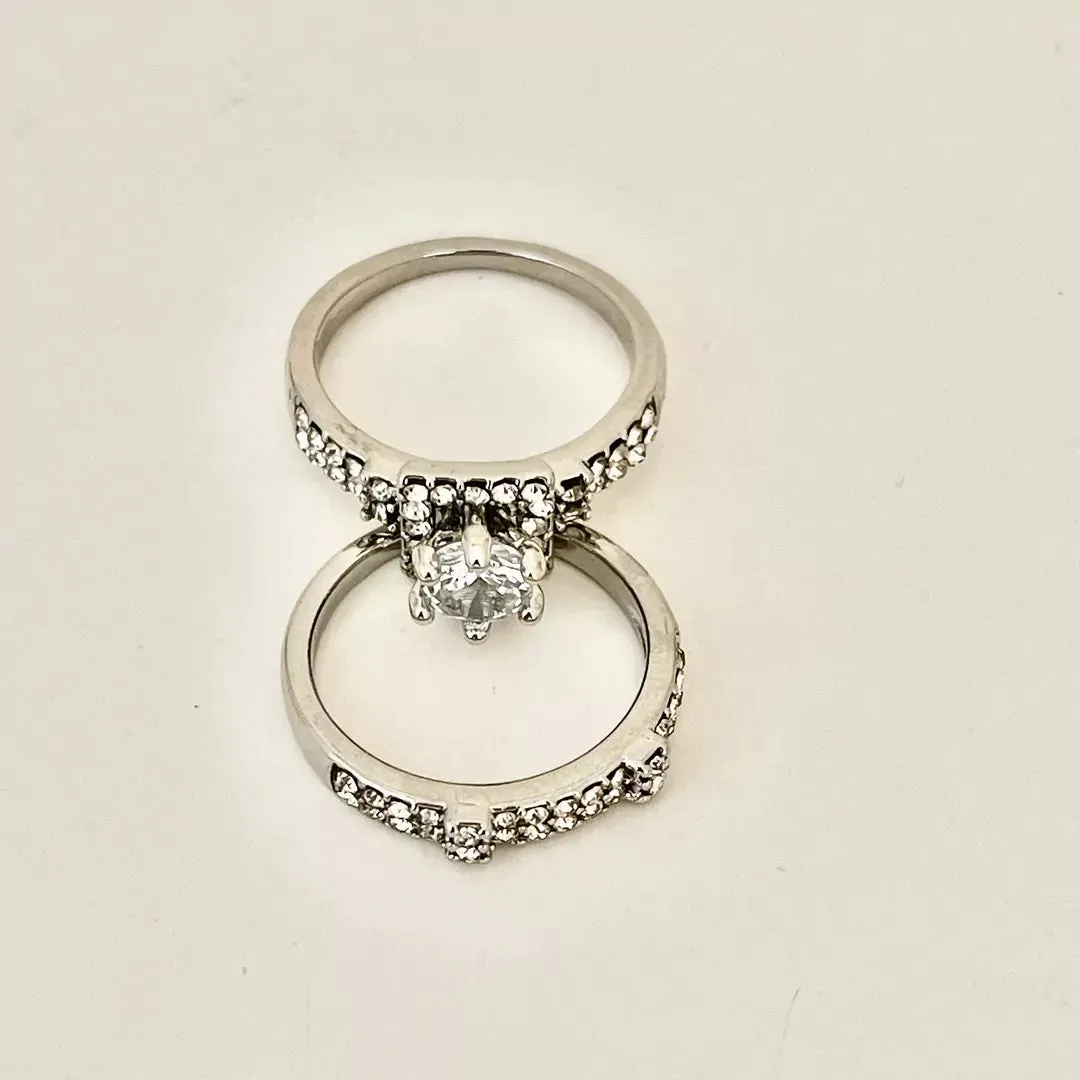 Vintage Elegant Rings, 2 Pieces/Set