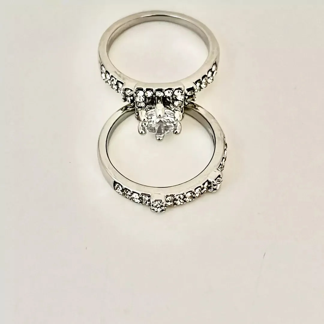 Vintage Elegant Rings, 2 Pieces/Set