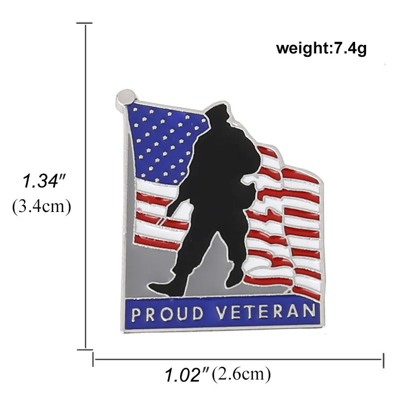 Wholesale Brooch Personality Creative American Map Oil Drip Alloy Brooch MOQ≥2 JDC-BC-baif002