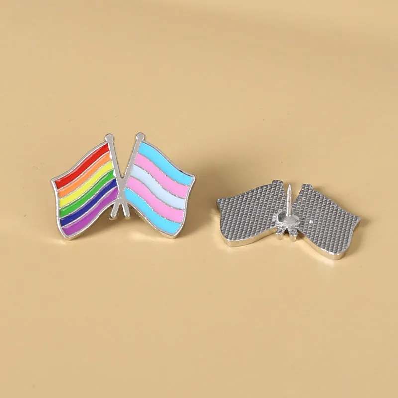 Wholesale Brooch Personality Creative American Map Oil Drip Alloy Brooch MOQ≥2 JDC-BC-baif002