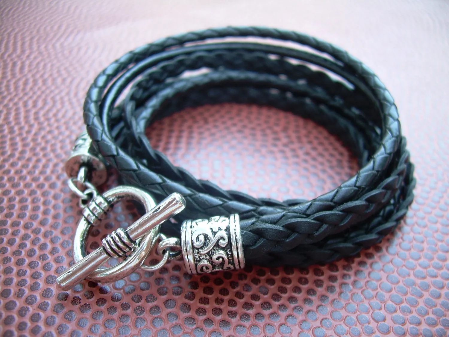 Womens Braided Leather Bracelets, Womens Bracelets Leather, Leather Bracelets, Womens Bracelets, Black, Leather Wrap Bracelet, Womens,