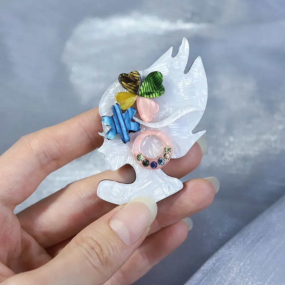 Woodland Pixie Handmade Acrylic Brooch