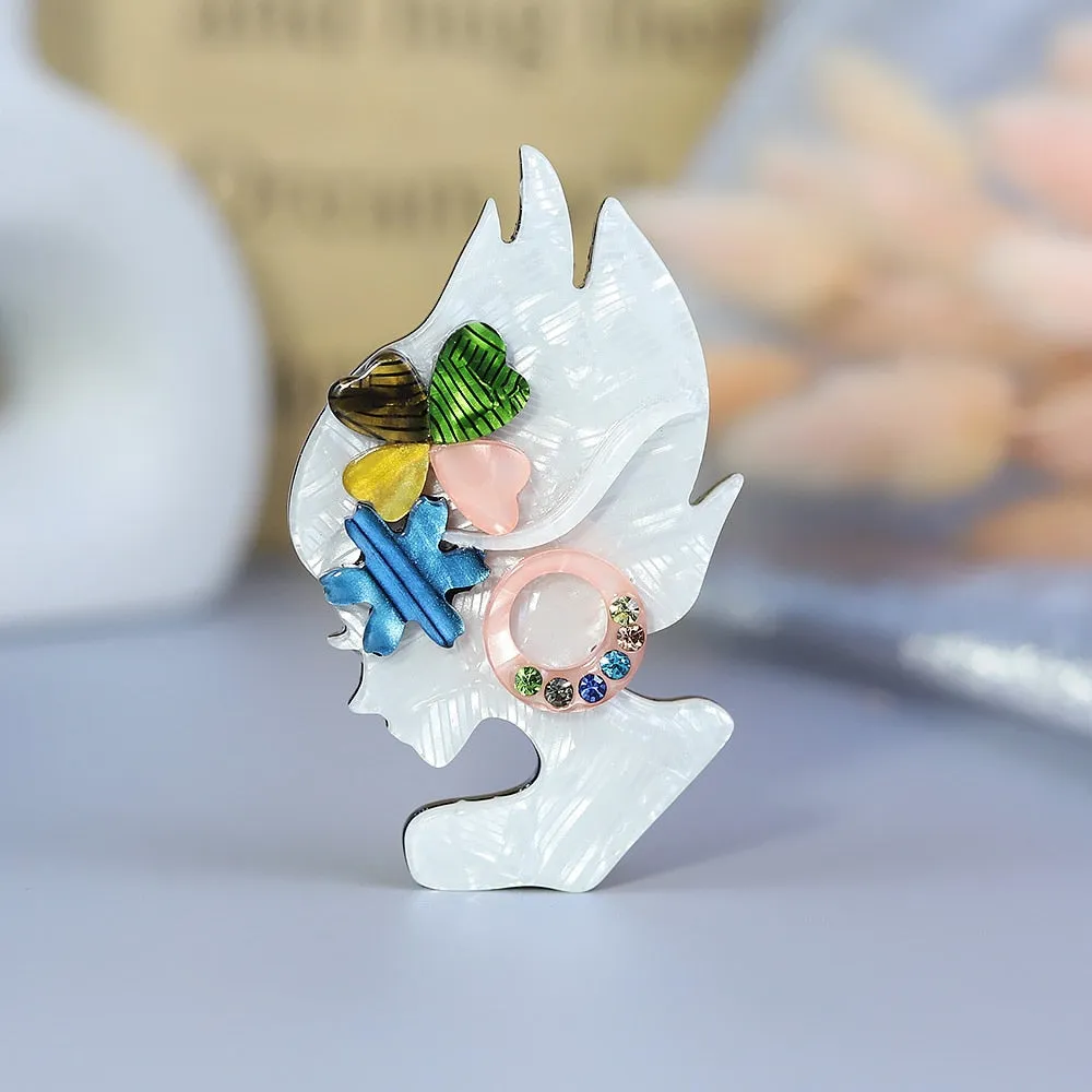 Woodland Pixie Handmade Acrylic Brooch