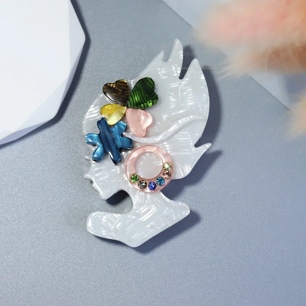 Woodland Pixie Handmade Acrylic Brooch