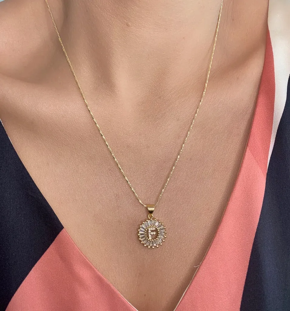 Yours Truly Initial Necklace- GOLD